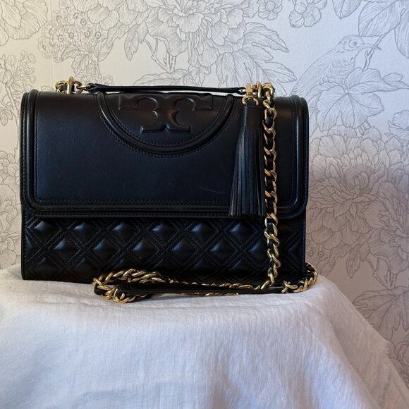 Tory Burch Fleming Convertible Shoulder BagWomen’sBlackOS